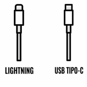 cabo de Carga Apple de conector USB Tipo-C a Lightning/ 2m