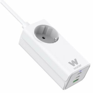 Régua Woxter PE26-180/ 1 Tomas de Corriente/ 2 USB Tipo-C/ 1 USB-A/ cabo 1.5m/ branco