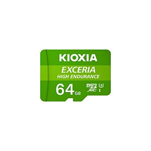 MICRO SD KIOXIA 64GB EXCERIA HIGH ENDURANCE UHS-I C10 R98 com ADAPTADOR